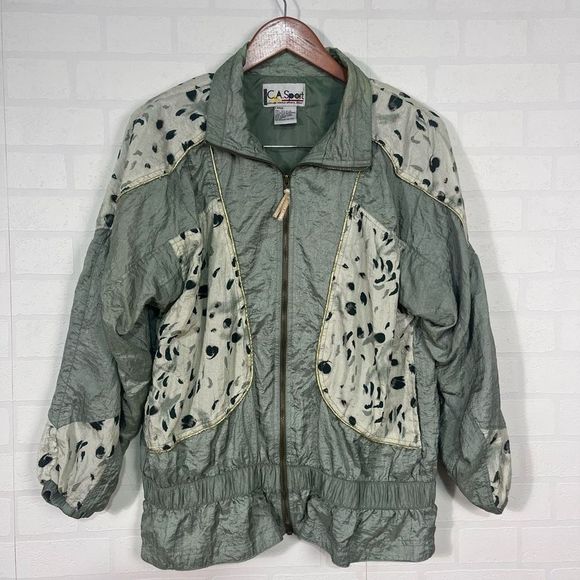 CA Sport Vintage Track suit Womens size Small Large Nylon Windbreaker suit - Picture 2 of 16